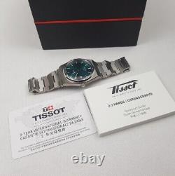 Green Tissot PRX Mens Wrist Watch with Box T137.410.11.091.00 GREAT CONDITION