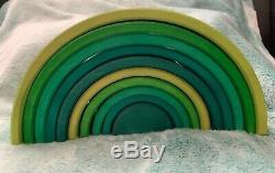 Grimm's toys Green Limited edition Rainbow Wooden Toy New condition