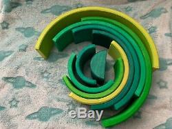 Grimm's toys Green Limited edition Rainbow Wooden Toy New condition