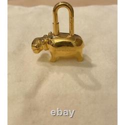 HERMÈS, Bag Charm, Key Charms, Hippo, Padlock, Limited Edition, good condition