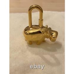 HERMÈS, Bag Charm, Key Charms, Hippo, Padlock, Limited Edition, good condition