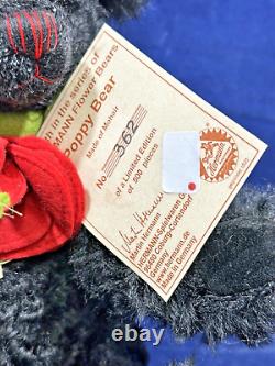 Hermann Flower Bear-Poppy-Limited Edition 362 of 500-Very Good Condition Rare