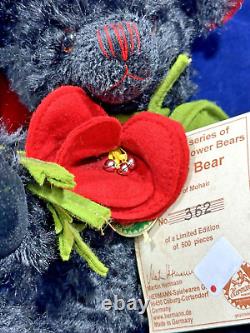 Hermann Flower Bear-Poppy-Limited Edition 362 of 500-Very Good Condition Rare