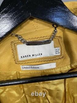 KAREN MILLEN LIMITED EDITION LEATHER Jacket UK12 Great Condition Womens