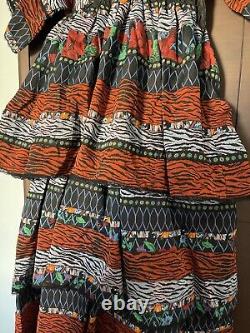 KENZO X H&M Gown Maxi Dress Animal prints Size S Limited Edition 10/10 Condition
