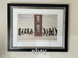 L S Lowry Signed Limited Edition Print Meeting point In Gallery condition