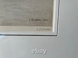 L S Lowry Signed Limited Edition Print Meeting point In Gallery condition