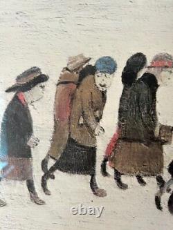 L S Lowry Signed Limited Edition Print Meeting point In Gallery condition