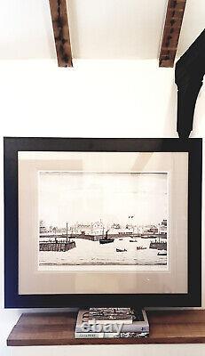 L s lowry signed limited edition of 850 The Harbour in pristine condition