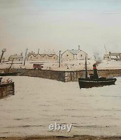 L s lowry signed limited edition of 850 The Harbour in pristine condition