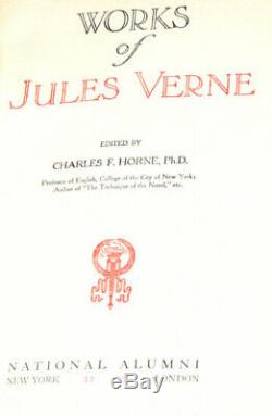 LEATHER SetWORKS of JULES VERNE! (FINE/MINT+ CONDITION!)FIRST EDITION! RARE 1904