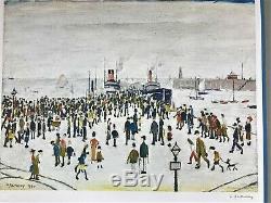 LS Lowry FERRY BOATS Genuine Signed Limited Edition Print Great Condition
