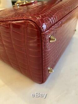 Lady Dior Classic Red Crocodile Bag Pristine Condition! Certificate & Receipt