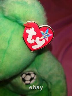 Large Kicks Beanie Baby MINT CONDITION LIMITED EDITION LARGE BEAR