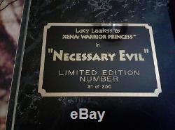 Limited Edition Autographed Lucy Lawless Xena Plaque #31. Excellent condition