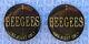 Limited Edition One Night Only Pair Of Bee Gees Badges 1998 Very Good Condition