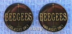 Limited Edition One Night Only Pair of Bee Gees Badges 1998 Very Good Condition