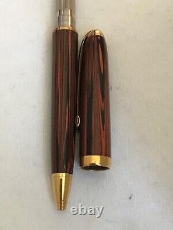 Louis Cartier Ebonite Brown Limited Edition 1847 Ballpoint Pen-Exc. Condition