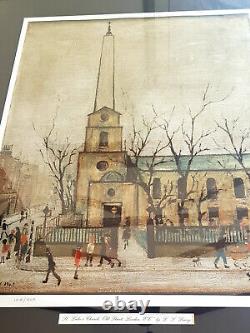 Lslowry signed limited edition St Lukes Church London in pristine condition