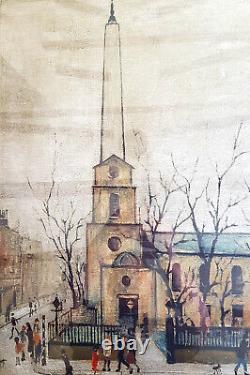 Lslowry signed limited edition St Lukes Church London in pristine condition
