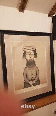 Lslowry signed limited edition, Woman with beard in pristine condition