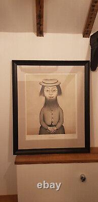 Lslowry signed limited edition, Woman with beard in pristine condition