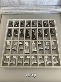 Ltd edition crystal cut swarovski chess set in pristine condition