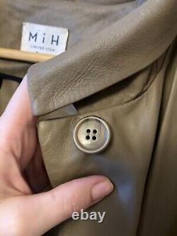 MIH JEANS Limited Edition Leather Mac Coat Size L VG CONDITION