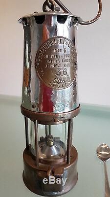 MINERS LAMP RARE 19th C, PROTECTOR LAMP & LIGHTING Co Ltd ECCLES. A1 CONDITION