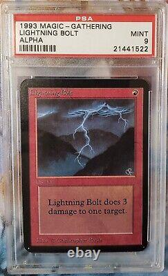 MTG Limited Edition Alpha 1993 Lightning Bolt PSA 9 Mint Old School