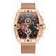 Mens Automatic Watch Rose Gold Resplendence Stainless Steel Mesh Strap Gamages