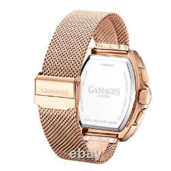 Mens Automatic Watch Rose Gold Resplendence Stainless Steel Mesh Strap GAMAGES