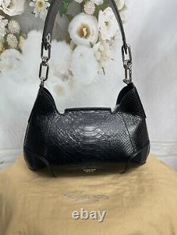 Michael Kors Collection Python Bancroft Shoulder Bag Black Mint Condition $1120