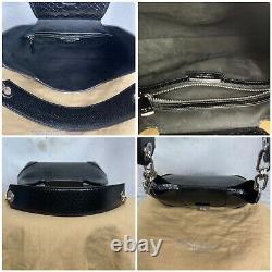 Michael Kors Collection Python Bancroft Shoulder Bag Black Mint Condition $1120