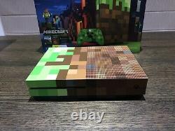 Microsoft Xbox One S Minecraft Limited Edition Console RARE Excellent Condition