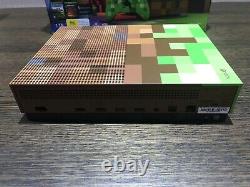Microsoft Xbox One S Minecraft Limited Edition Console RARE Excellent Condition