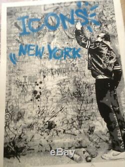 Mr BRAINWASH'THE WALL' RARE LIMITED EDITION PRINT BLUE MINT CONDITION