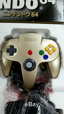 Nintendo 64 GOLD Color Console System Limited Edition Excellent Condition Rare