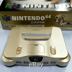 Nintendo 64 GOLD Color Console System Limited Edition Excellent Condition Rare