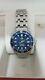 Omega Seamaster 25618000 Mid-size Blue Watch 36.25mm Nice Condition (80586)