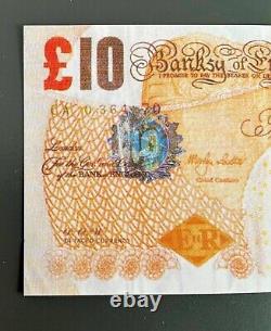 Original Banksy Di-Faced Tenner. Rare, signed and in Mint condition