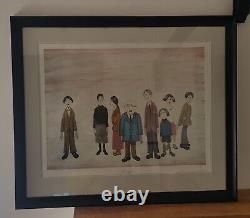 Original l s lowry signed limited edition His family in pristine condition