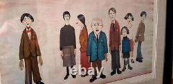 Original l s lowry signed limited edition His family in pristine condition