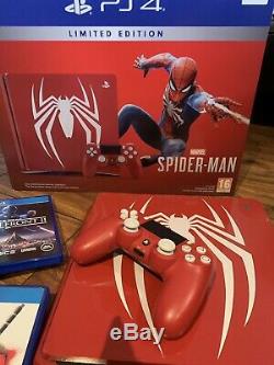 PS4 Ltd Edition Spider-Man Console 1 TB MINT CONDITION Inc. 5 PS4 Games
