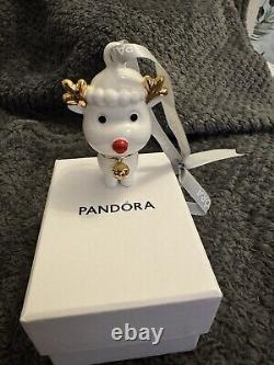 Pandora Limited Edition Reindeer Christmas Tree Ornament 2022 Perfect Condition