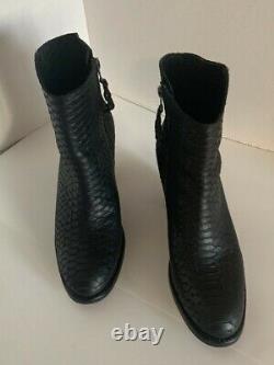 Penelope Chilvers Snakeskin Ankle Black Boot Sz 8 RETIRED Excellent Condition