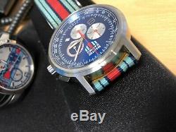 Porsche Genuine Martini Racing Chronograph watch Used Condition Rare Ltd Edition