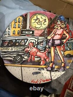 Red Grooms Moonstruck Original Ceramic Plate Limited Edition- Great Condition