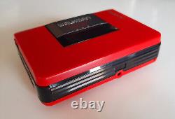 Red SONY WM-B12 WALKMAN RARE LIMITED EDITION + Headphones, VGC condition working