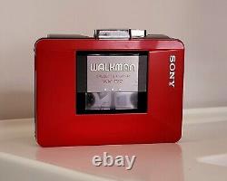 Red SONY WM-B12 WALKMAN RARE LIMITED EDITION + Headphones, VGC condition working